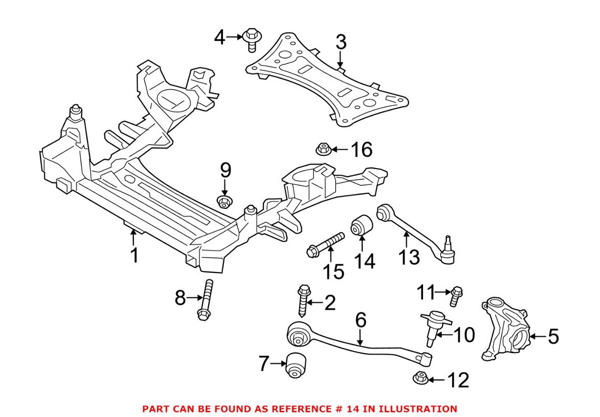 BMW Control Arm Bushing - Front Lower Rearward 31106786959